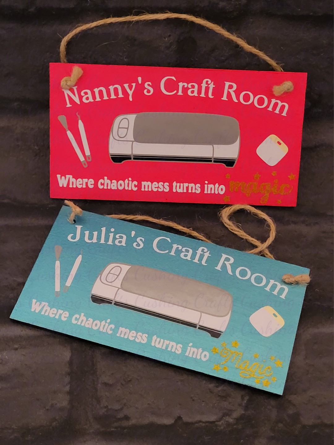 Hand Painted & Vinyled Craft Room MDF Plaque