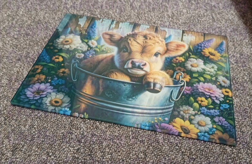 Highland Cow Sublimation Chopping Board