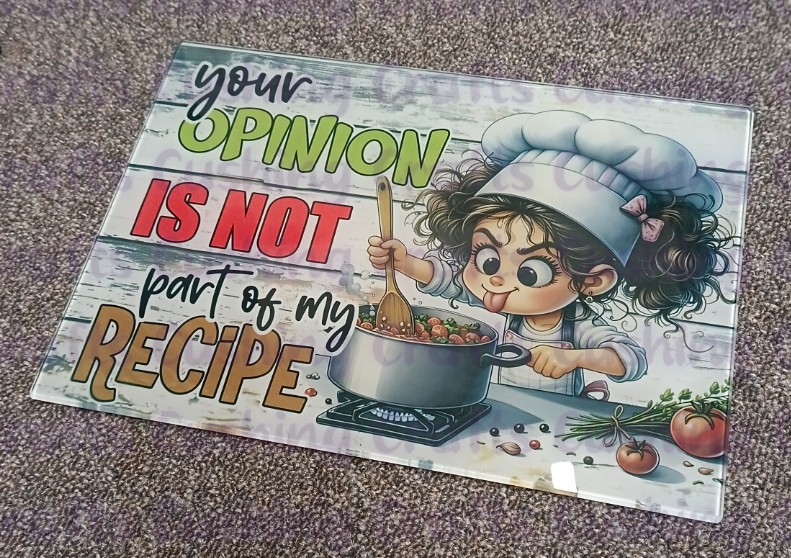 The 'Recipe' Sublimation Chopping Board