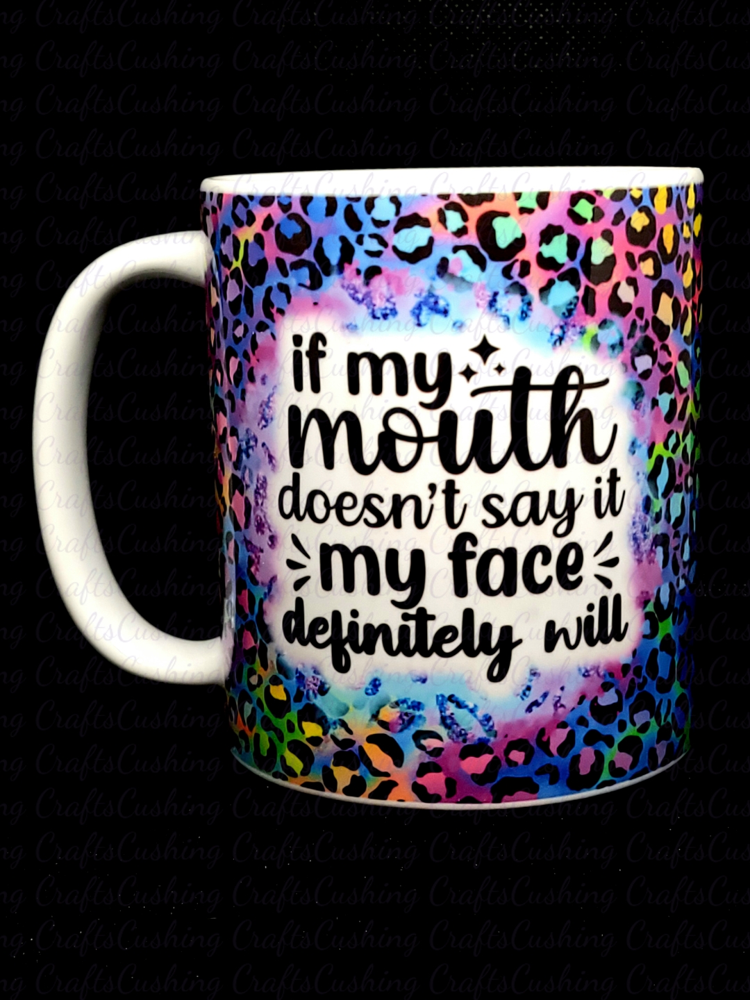 Sublimated Mouth Says Mug