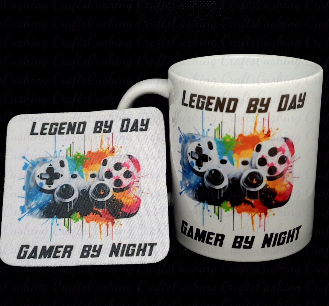 Sublimated Gamer Mug & Coaster Set