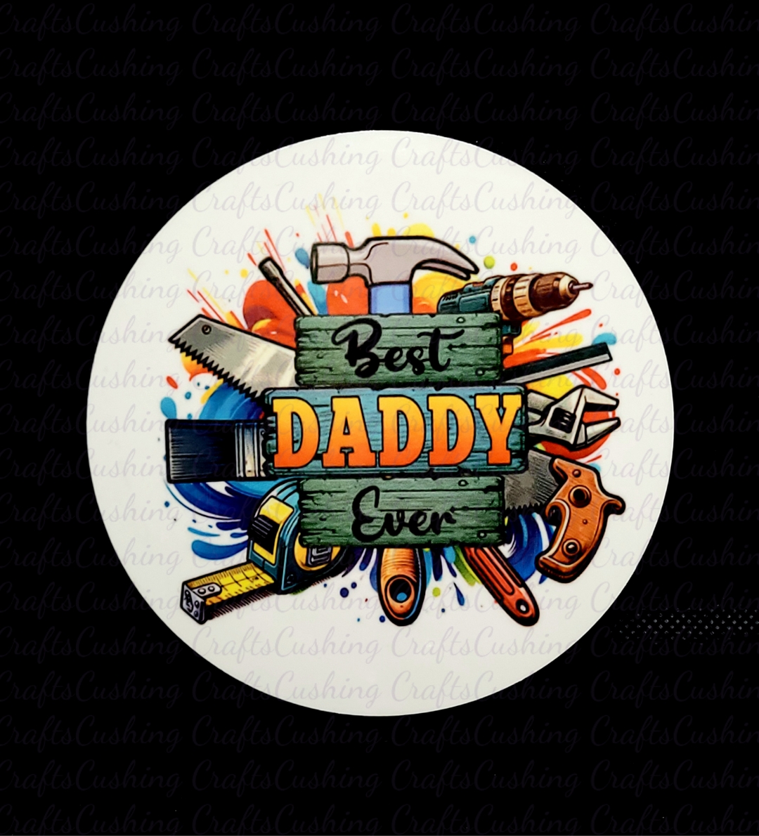 Sublimated Best Daddy Round Coaster