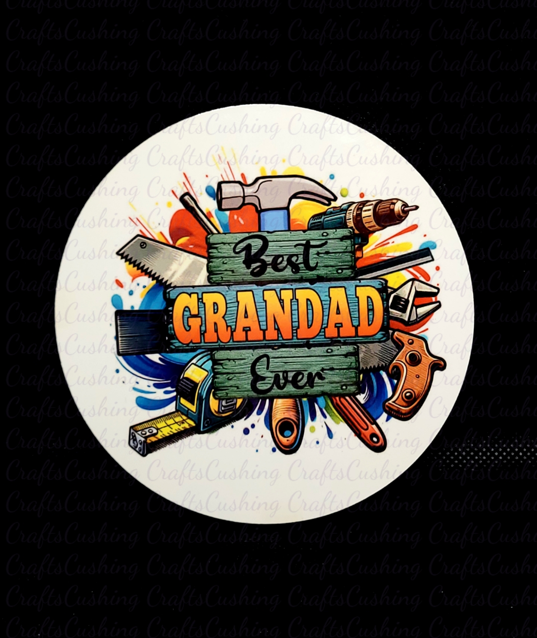 Sublimated Best Grandad Round Coaster