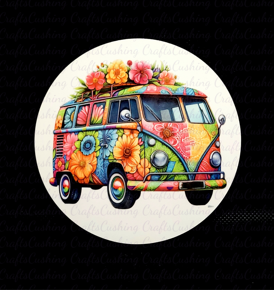 Sublimated VW Groovy Round Coaster