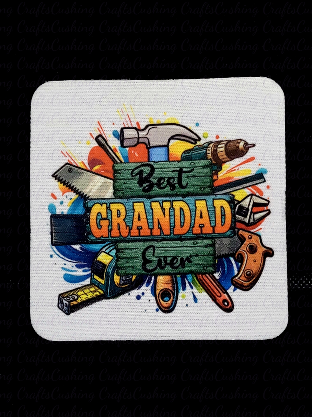 Sublimated Best Grandad Square Coaster