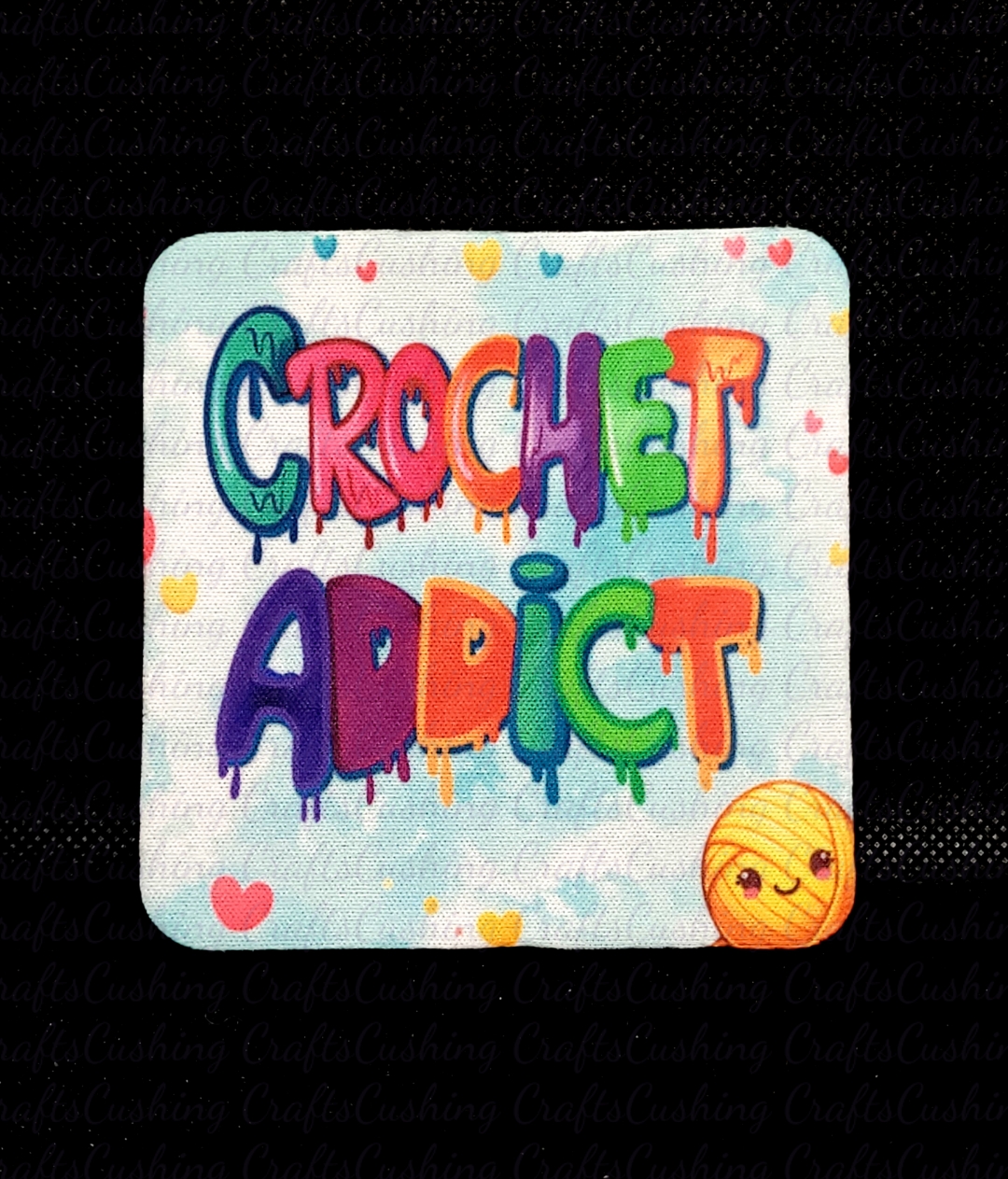 Sublimated Crochet Square Coaster