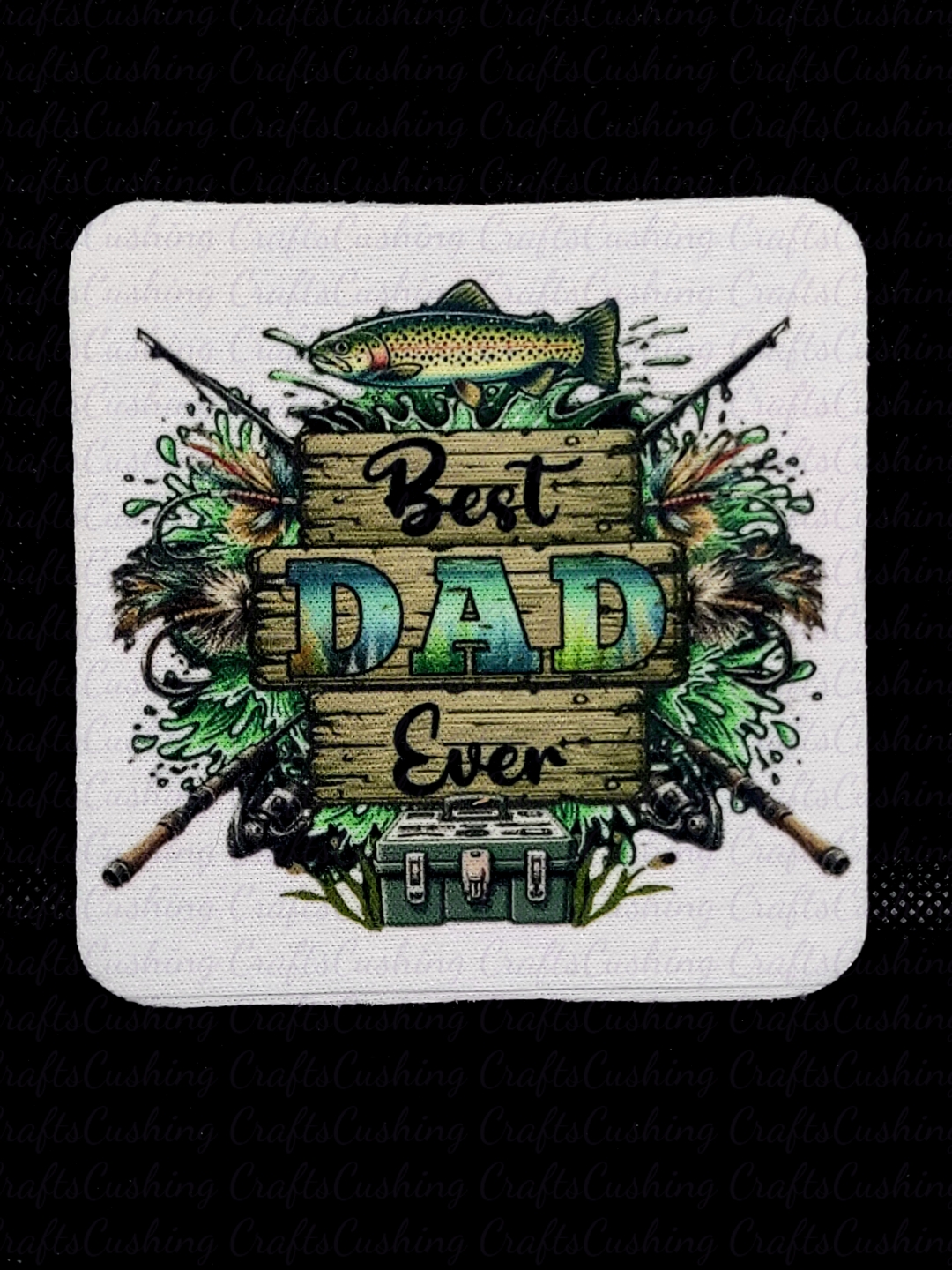 Sublimated Fishing Square Coaster