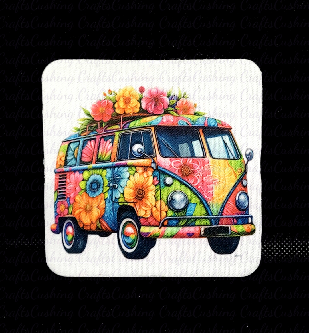 Sublimated VW Groovy Square Coaster