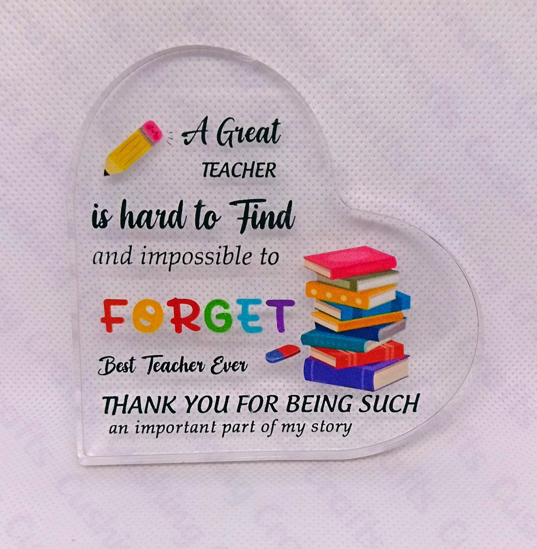 Books' Acrylic Heart