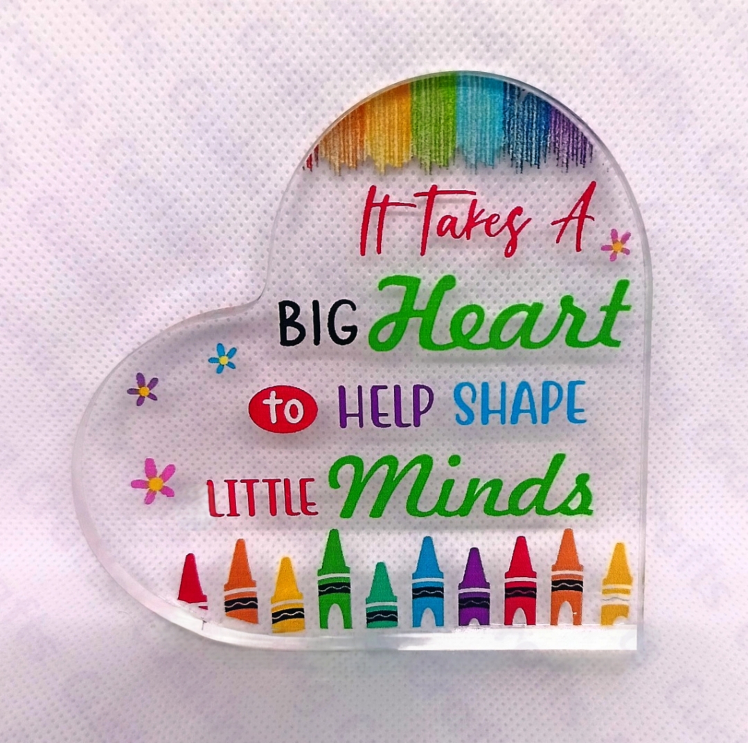 Crayons' Acrylic Heart