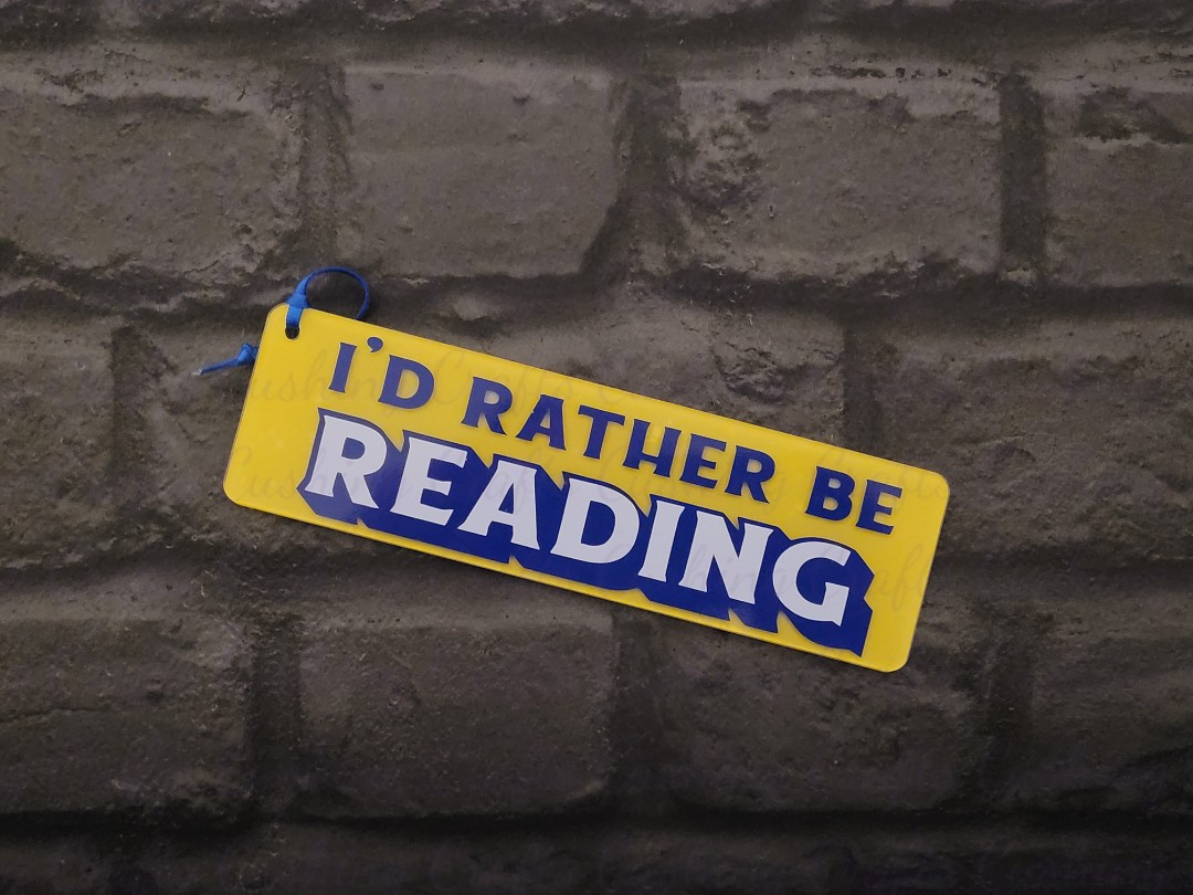 Vinyled "Reading" Acrylic Bookmark