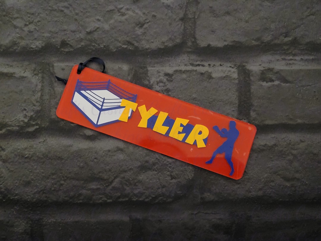 Vinyled "Boxing" Acrylic Bookmark