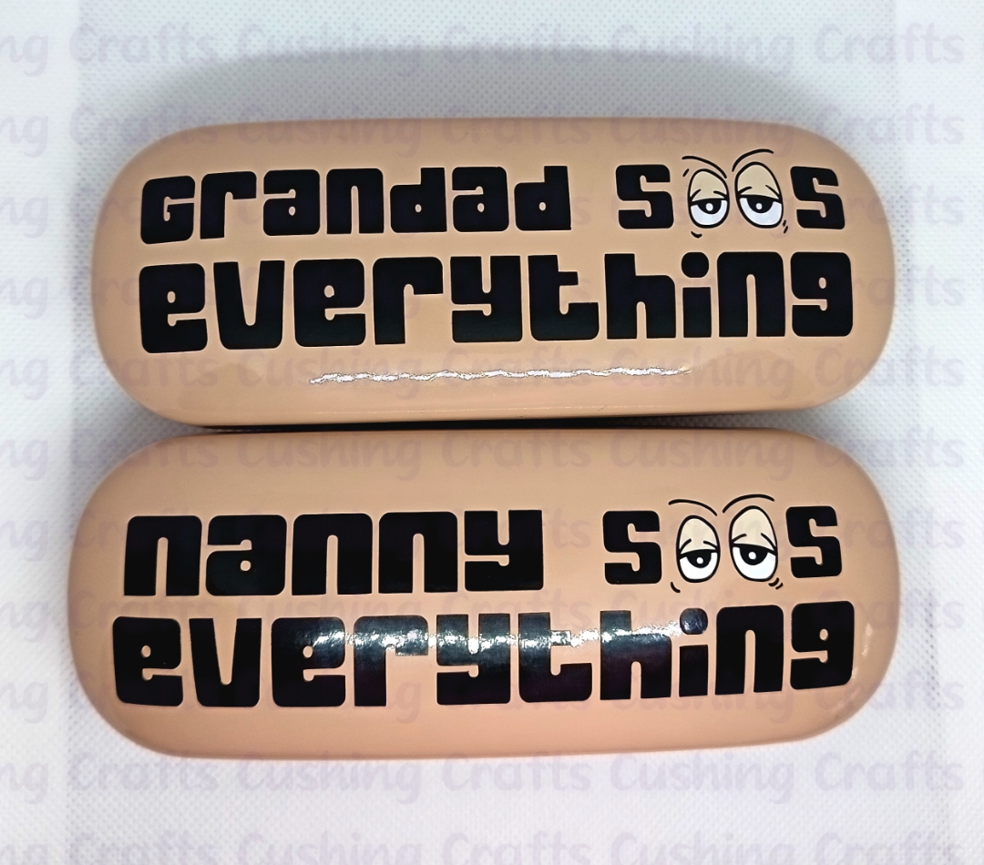 Vinyled 'Grandad & Nanny' Glasses Case