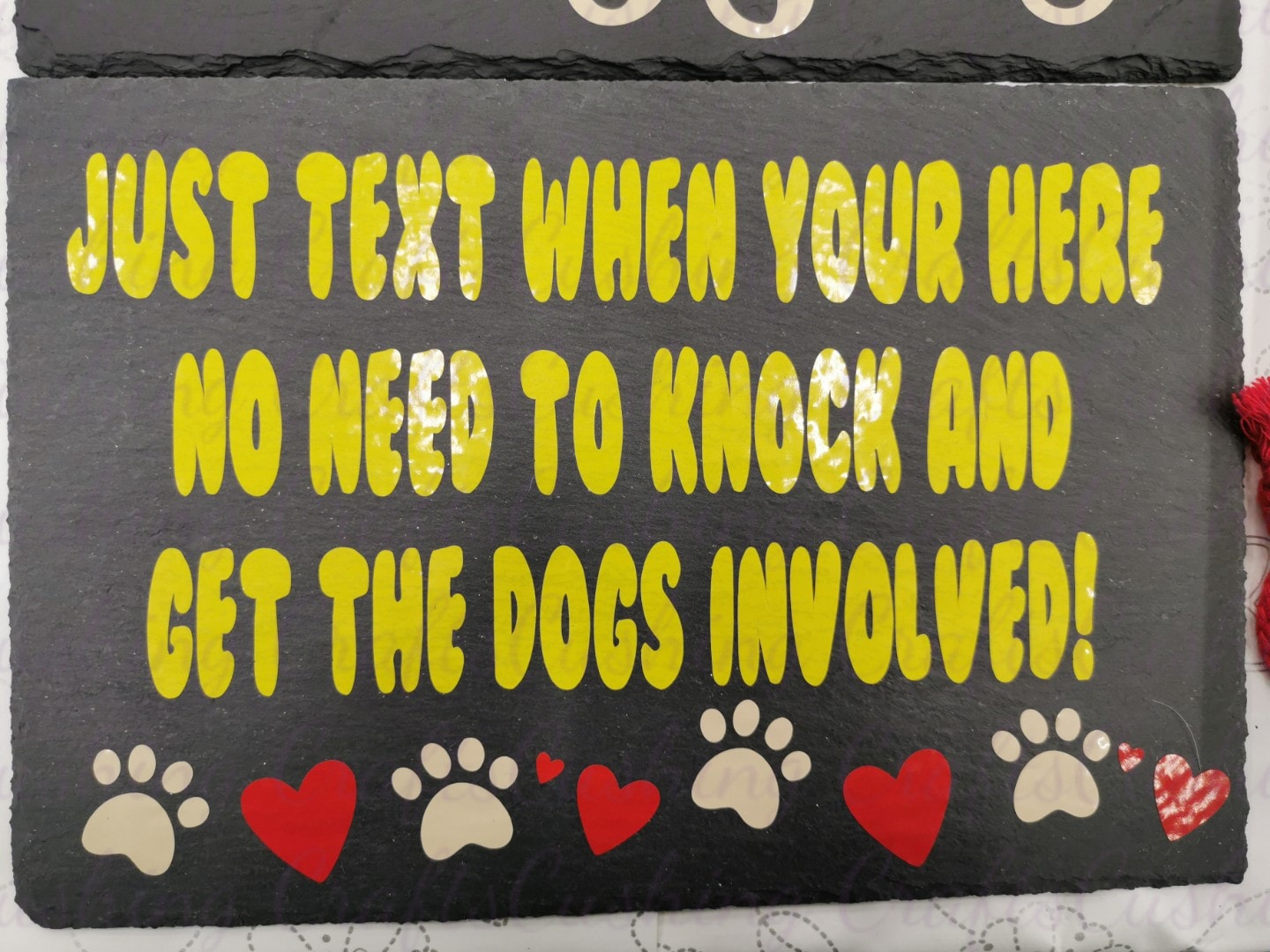 Vinyled "Just Text" Slate