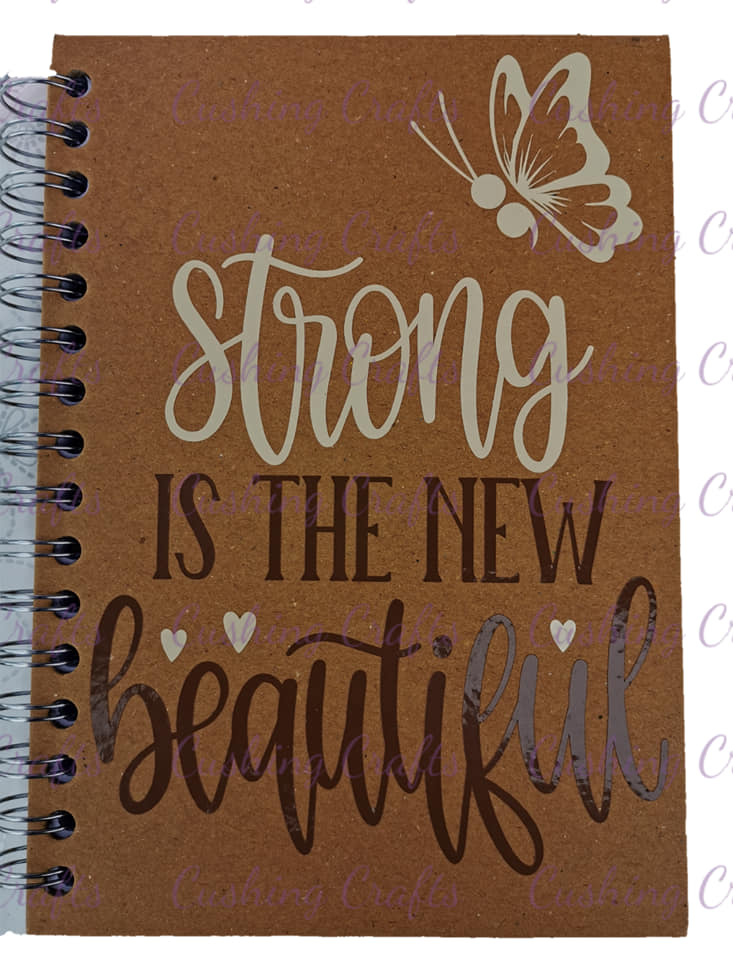 Vinyled "Strong" Spiral Notebook