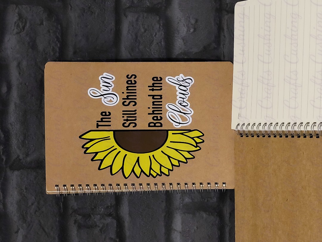 Vinyled "Sun & Clouds" Spiral Notebook